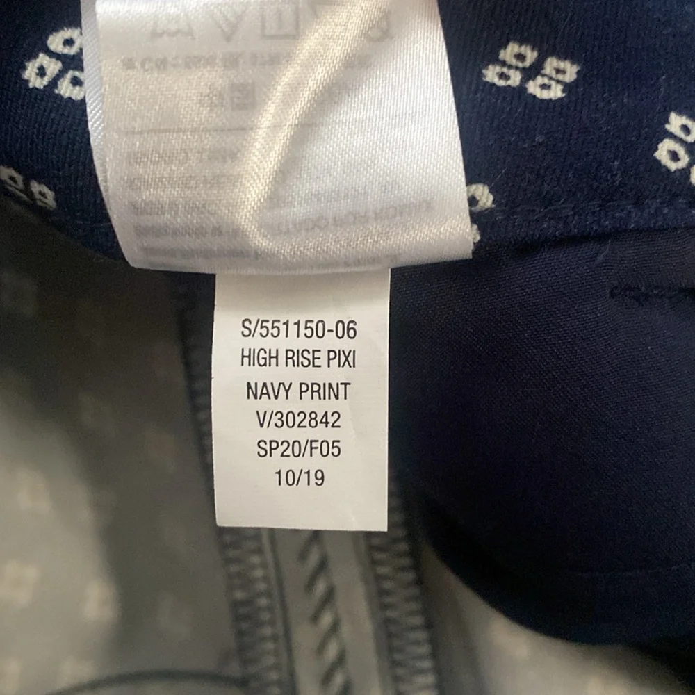 OLD NAVY Pixie High Rise Pants Size 4 NWT Secret-Slim Pockets Cotton Blend Navy - Picture 15 of 15